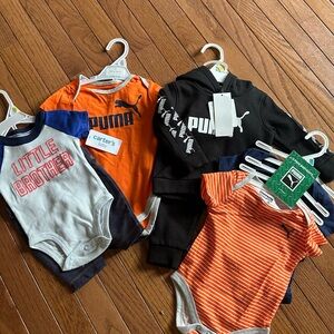 Puma Baby Bodysuit and Hoodie Set 3-6M